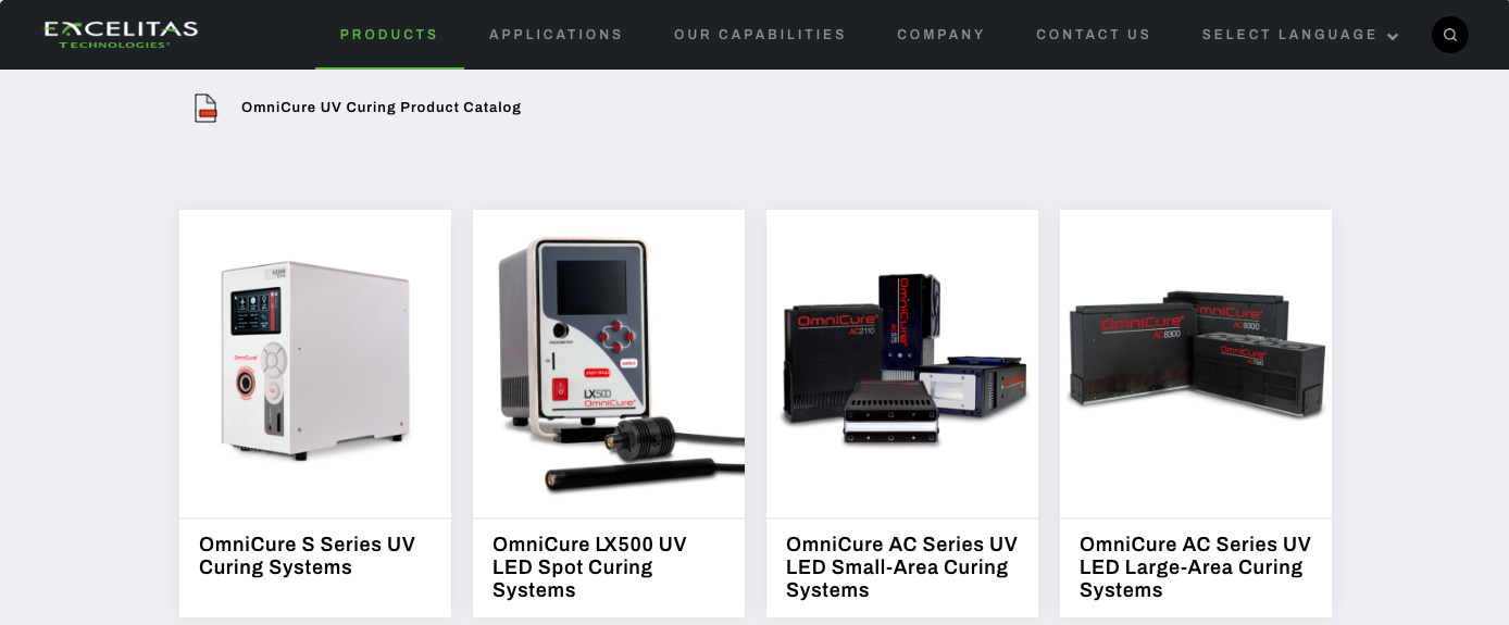 excelitas UV Curing Equipment Manufacturer
