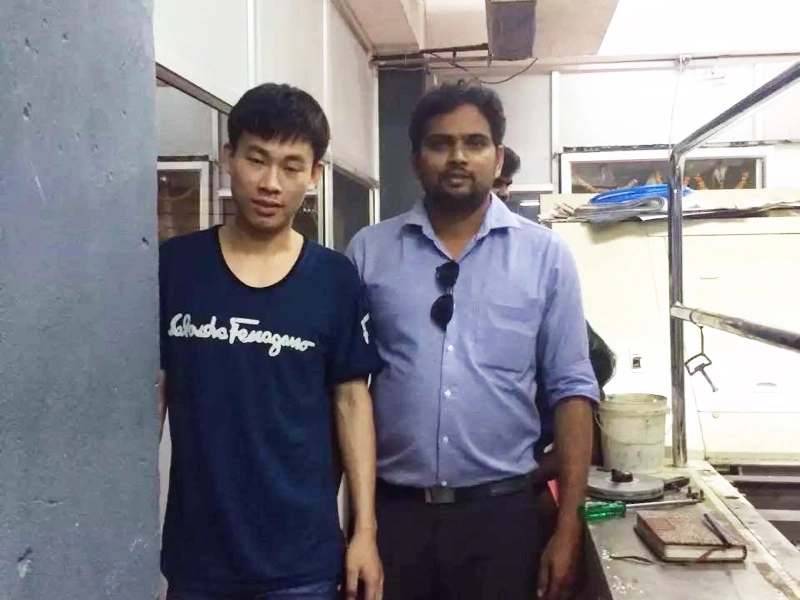 Exhibition1 uv led curing system installation at India custom site