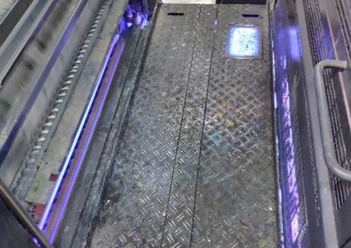 Roland machine equipped with LED